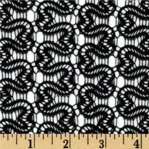  58 Wide Crochet Lace Black Fabric By The Yard Arts 