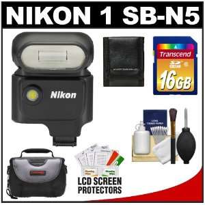  Nikon 1 SB N5 Speedlight Flash with 16GB Card + Case 