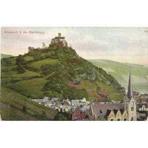   Vintage Postcard Castle Marksburg Braubach Germany 