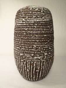 alte Vase Spara Schamotte Keramik signiert, vm. 1950 80  