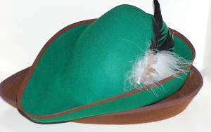 Hut Robin Jäger grün Partyhüte Kostüm ca. Gr.58/59  