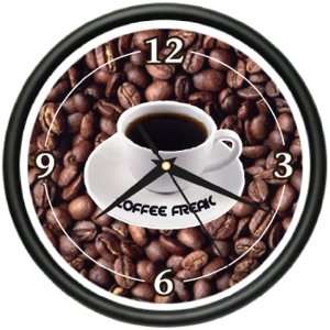  COFFEE Wall Clock shop cafe kitchen beans java mug