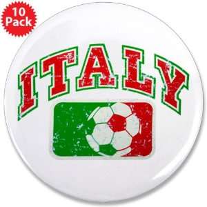  3.5 Button (10 Pack) Italy Italian Soccer Grunge 