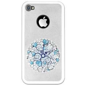  iPhone 4 or 4S Clear Case White Male Love Peace Symbol 