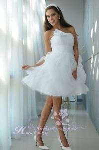 WD1032 Kurzes Brautkleid Abendkleid Beinfreiheit Mini  