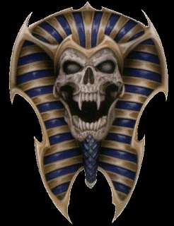 Aufkleber Skull of Tut Totenkopf Schädel Ägypten Decal Airbrush Helm 