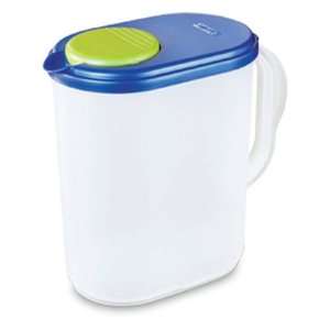  Sterilite Plastic Pitcher with Blue Lid   1 Gallon   Pack 