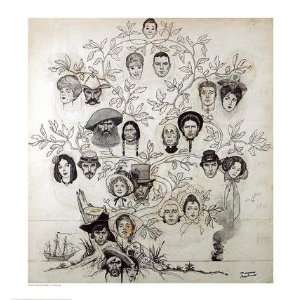    Norman Rockwell   Family Tree (drawing) Giclee
