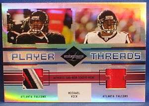   LIMITED PLAYER THREADS PRIME MICHAEL VICK DUAL 4 COLOR PATCH #16/25
