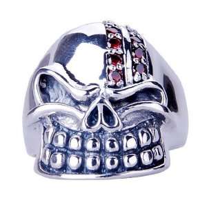 WWII Veterans Skull Head Ring for Mens Fashion & Cool Jewelry Size 7