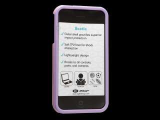 NEW AGF Beetle Shell Iphone 4 Phone Case Lilac/Magenta  