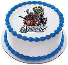 THE AVENGERS Edible Image Cake Topper Personalized 1/4 sheet