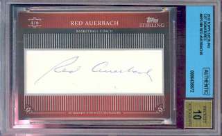   sterling cut signatures RED AUERBACH /6 autograph BECKETT BGS 10 AUTO