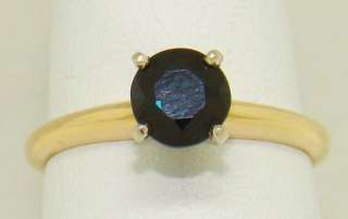 Blue Sapphire Solitaire Ring 14kt  