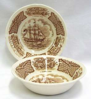Alfred Meakin England FAIR WINDS BROWN Fruit Bowl (s)  