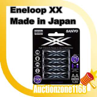 Sanyo XX High Capacity powered eneloop AA4 AA 4 Ni MH Rechargeable 