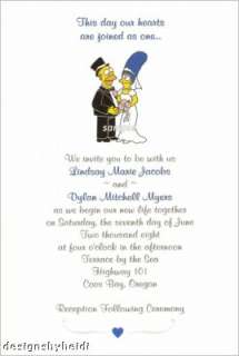 The Simpsons Wedding Invitations Supplies Favors Homer  