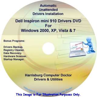 Dell Inspiron mini 910 Drivers Restore Recovery DVD Dis  
