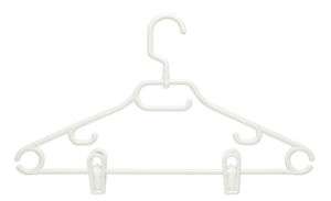 18 Pack White Plastic Swivel Hangers w/clip # HNGT01364  