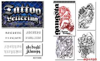 Tattoo Supplies 2 Books Letters Gangster Art Names Prison Style Script 