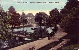 GREENLAWN CEMETERY SALEM, MA 1912  
