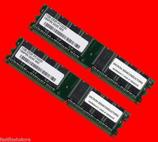MICRON 2GB 2 X 1GB PC3200 DDR 400MHZ 184PIN 2 GB DDR400 High Density 