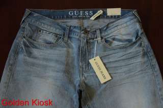 NWT GUESS Falcon Slim Boot Rock Wash Denim Jeans for men  