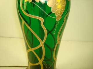   glass gilt enamel lamp. In good condition, please see photos for
