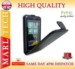   LEATHER FLIP CASE COVER POUCH FOR HTC 7 TROPHY WINDOWS MOBILE PHONE