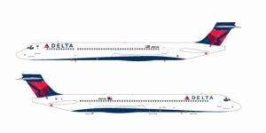 This is a 1200 scale die cast model airplane from Jet X of the Delta 