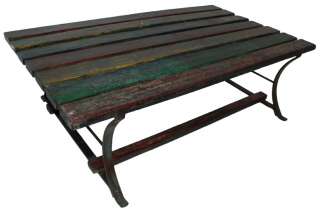 vintage coffee table reclaimed old recalimed wood and iron spectacular 
