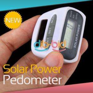 New Solar Power LCD Run Step Pedometer Distance Counter  