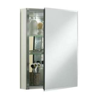 Single door 20W x 26H x 5D aluminum cabinet with square mirrored 