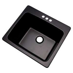   Hole Single Bowl Utility Sink in Black 32399NSC 