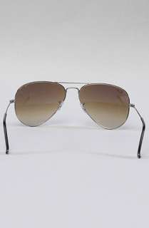 Ray Ban The 58mm Large Aviator Sunglasses in Gunmetal Faded Brown 