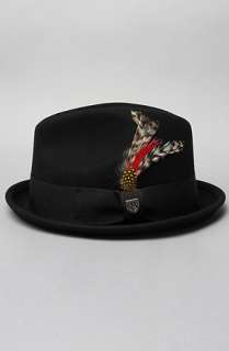 Brixton The Gain Fedora in Black Felt  Karmaloop   Global 