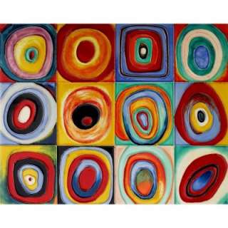 Kandinsky, Farbstudie Quadrate (Color Study of Squares) 11 in. 14 in 