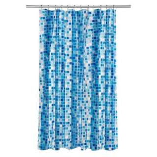 Croydex Shower Curtain in Mosaic Blue AE543424YW  