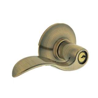 Schlage Accent Antique Brass Keyed Entry Lever F51 ACC 609 at The Home 