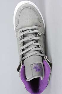 SUPRA The Vaider Sneaker in Grey Waxed Suede Purple  Karmaloop 