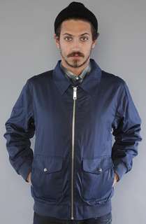 HUF The Waxed Canvas Bomber in Navy  Karmaloop   Global Concrete 