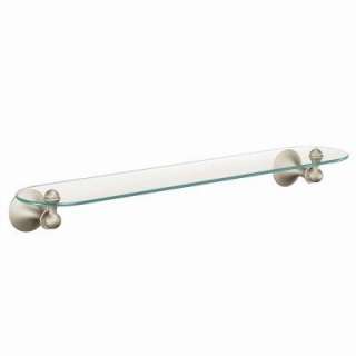 MOEN Lounge Glass Bath Shelf in Brushed Nickel DN7790BN at The Home 
