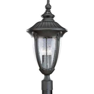   LightingMeridian Collection Textured Black 3 light Post Lantern