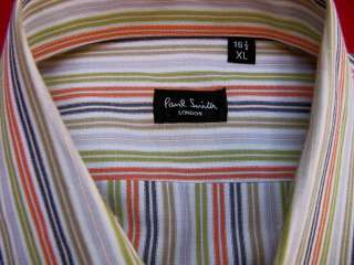 authentic PAUL SMITH multi color striped SHIRT XL 41/16.5 m905  