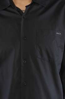 RVCA The Republic Longsleeve Buttondown in Black  Karmaloop 