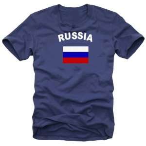 Coole Fun T Shirts RUSSIA T SHIRT, NAVY  Sport & Freizeit