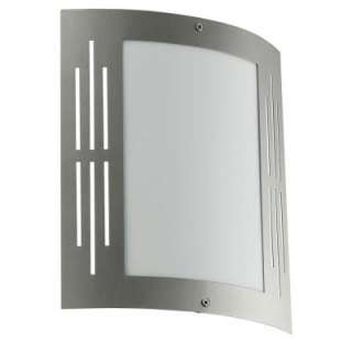 Eglo City Wall Mount Outdoor Stainless Steel Light Fixture 20629A at 