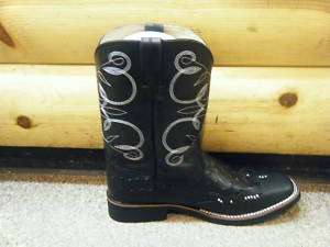 New Ladies Roper Black Ostrich Print Bling Boots  