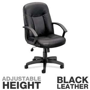 Hon VL601ST11 Basyx Managerial Leather Chair   Swivel, Tilt, Mid Back 