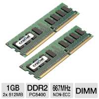 Corsair TWINX 1024MB PC5400 667MHz Dual Channel DDR2 Memory (2 x 512MB 
